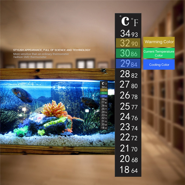 x100 Dual Aquarium Fish Tank Thermometer Temperature Sticker Stickon Fahrenheit 