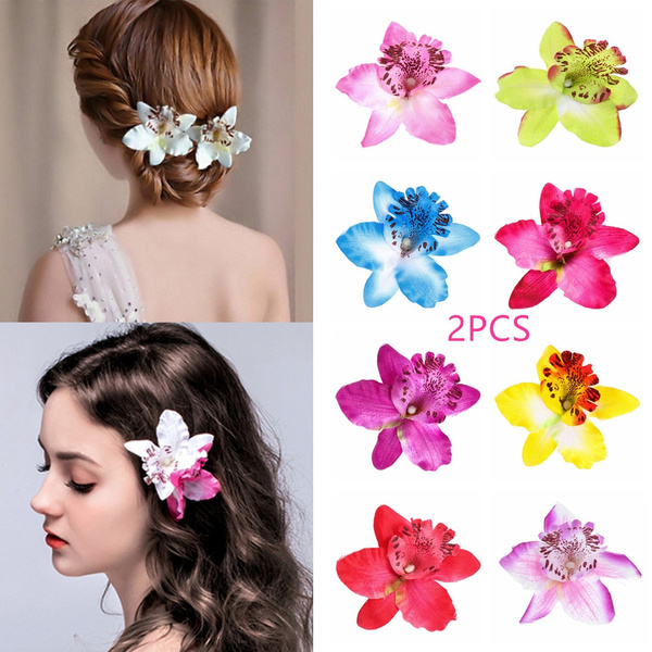 2Pcs Fashion Girls Bohemia Bridal Orchid Hairpins Barrette Hairband Flower  Hair Clips Bridal Hairpins Wedding Accessories | Wish