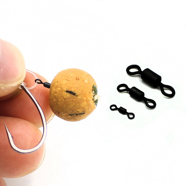 40Pcs Multi Size Micro Carp Fishing Tackle Rolling Swivel Hair Rig Ring  Loop Swivel Tear Drop Hair Rigs Carp Fishing Accessories