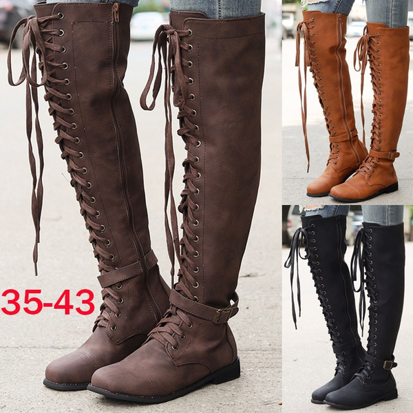 Combat Boots Ladies Slouch Boots 
