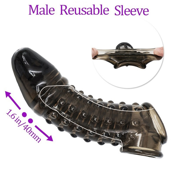 S/m/l/xl/xxl Cock Sleeves Pennis Extender Sleeve Silicone Cover