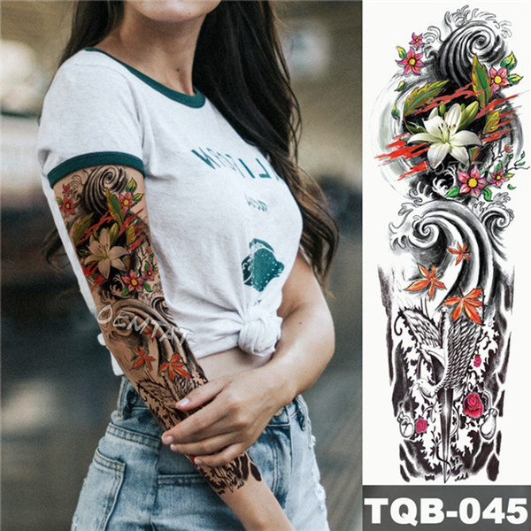 1pc 3d Rose Flower Temporary Tattoo Sticker Women Body Art Arm Leg Tattoo  Sticker Realistic Fake Black Rose Waterproof Tattoo | Fruugo NO