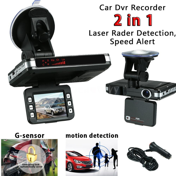 2 in 1 720P Car DVR Anti Radar Detector Dash Cam Radar Speed Detector w/G-Sensor 