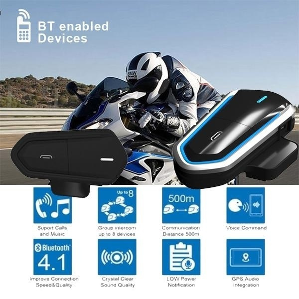 QTB35 Motorcycle Motorbike Helmet Intercom CSR Bluetooth 4.1 Headset Interphone