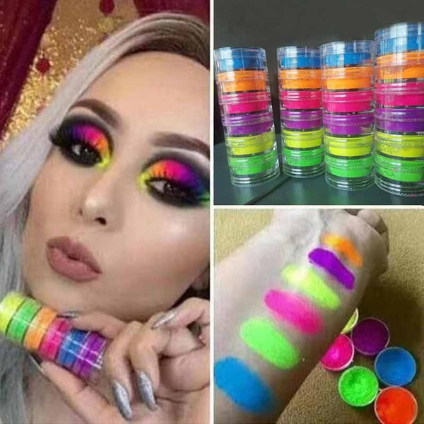 Neon Pigment Nail Powder Dust Ombre Eye Glitter Gradient Glitter