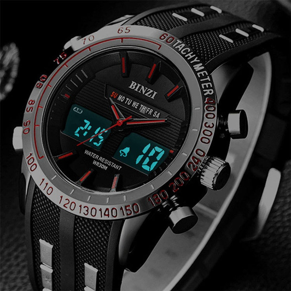 BINZI 2019 New Double Display Men s Watches for Mountaineering Wish