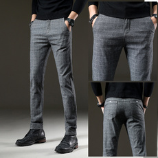 Gray, Plus Size, Elastic, men trousers