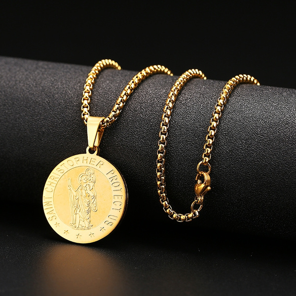 Saint Christopher Necklace - Gold Jewelry | Nashelle