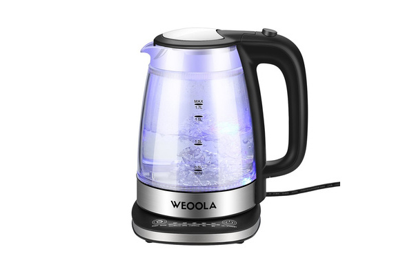 WEOOLA Electric Kettle SpeedBoil BPA-Free Glass Tea Cordless Kettle Daily