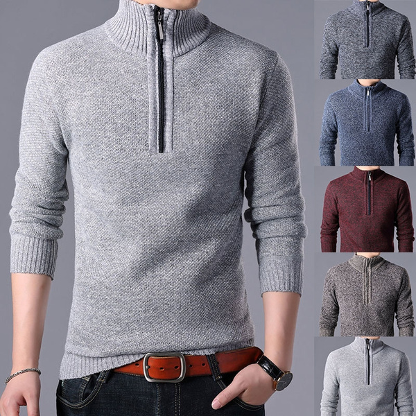 turtleneck with zipper men's