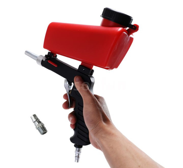 Portable Gravity Pneumatic Shot Blasting Gun Set DIY Mini