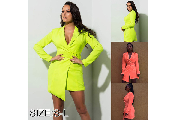 slim fit dress slacks Neon Green Blazer – Walkin Closet