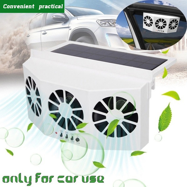 Car Cooler Solar Powered Fan Energy Cooling Vent Exhaust Fan Portable