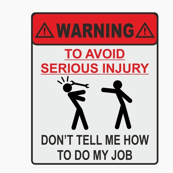 12*14cm/4.7*5.5in Warning To Avoid Injury Vinyl car Hard Hat Lunch box ...
