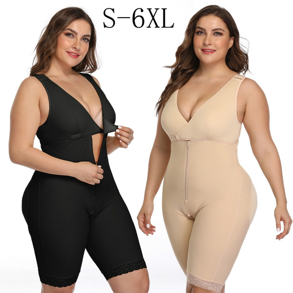 Women's Plus Size Shapewear Full Body Shaper Seamless Bodysuit Tummy  Control Slimming Shapewear S-6XL