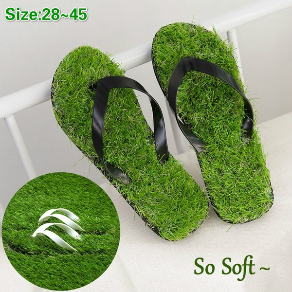 New Grass Slippers Soft Lawn Flip flops Men Women and Children