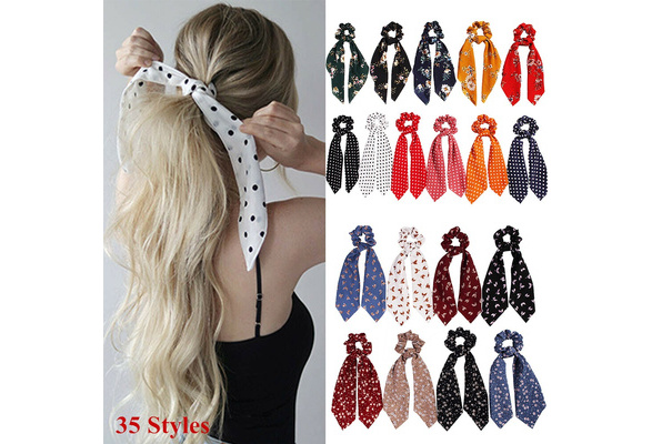 Halloween Hair Scarves Tie Pumpkin Skull Pattern Hair Ring Ponytail Holder  Hair Rope Women Girls Hair Accessories - Temu