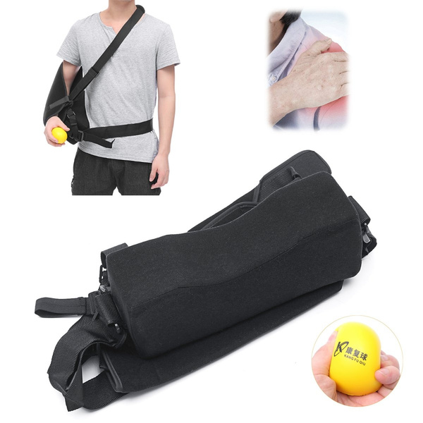 New Adjustable Shoulder Support Broken Arm Sling Brace Abduction Pillow Pain Relief With Rehabilitation Ball Wish