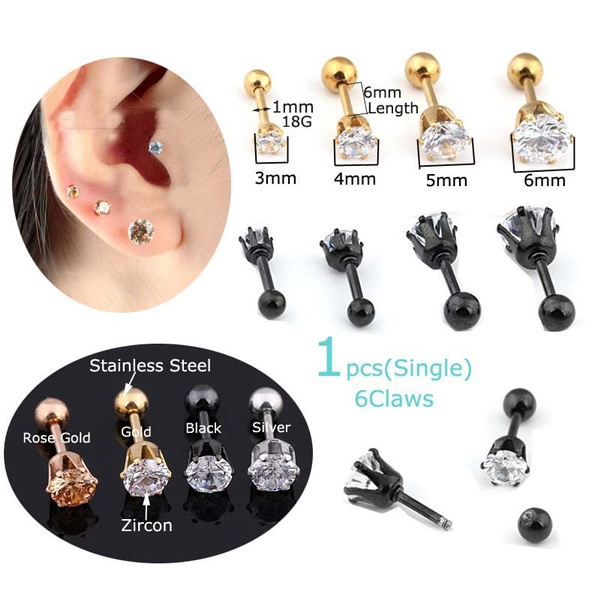 6mm deals tragus stud