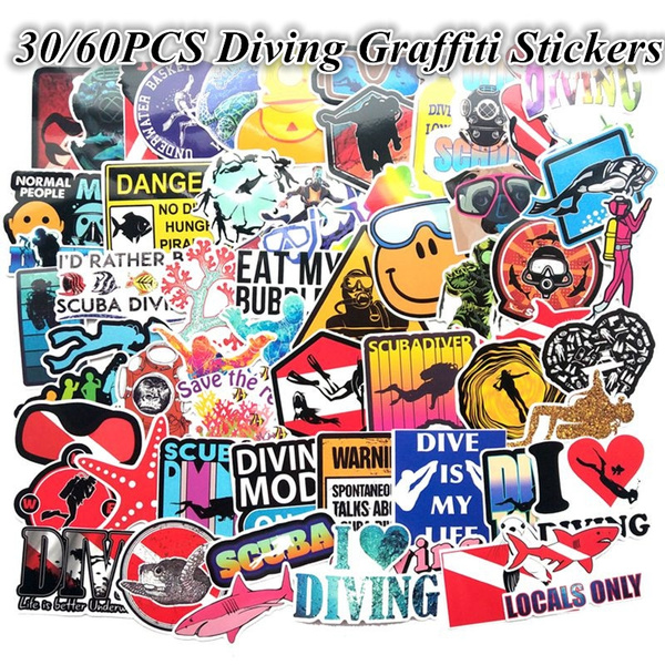 60PCS Fishing Stickers Fishing Decals Fishing Stickers And Decals