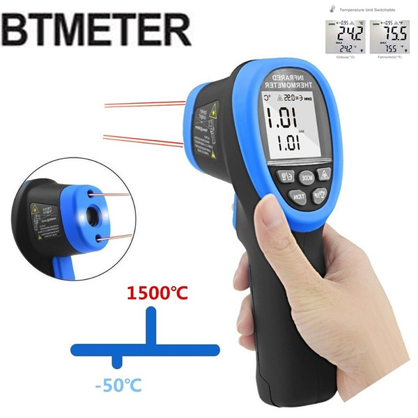 BT-1500 Digital Laser Thermometer Pyrometer 30:1 Laser Thermometer