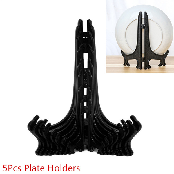 5PCS Easels Plate Holder Display Stand Picture Frame Photo Display Dish Rack