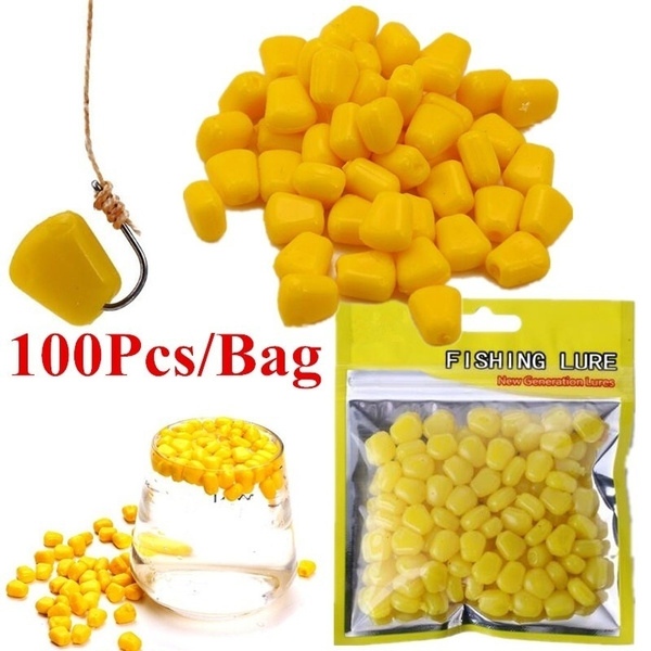 100Pcs/Bag Soft Baits Corn with Corn Smell Carp Fishing Lures Floating Baits