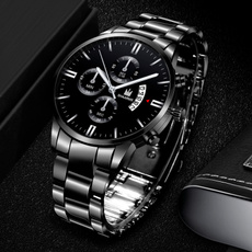 Fashion Luxury Men's Stainless Steel Watch Date Calendar Quartz Watch Business Casual Watch Men's Clock Reloj Hombre