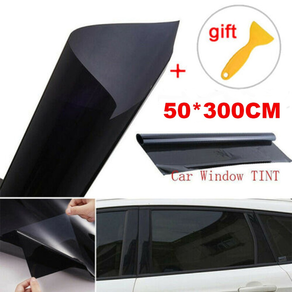 Accessories Dark Smoke Black Car Window Tint  Glass Sticker 300x50cm 20% VLT 