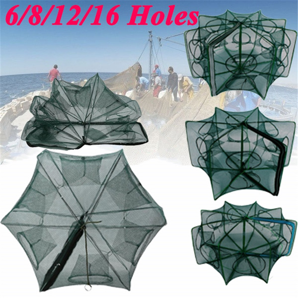 Automatic Foldable Fishing Net Trap 6/8/12/16 Holes