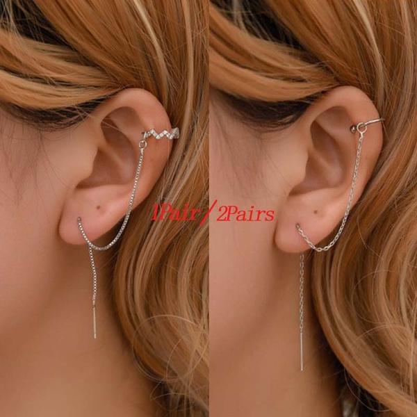 Chain earring to deals cartilage