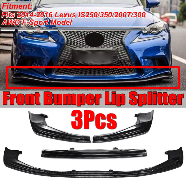 Car Front Bumper Lip Body Kit Spoiler For 14 16 Lexus Is250 350 0t 300 Awd F Sport Style Carbon Fiber Look Wish