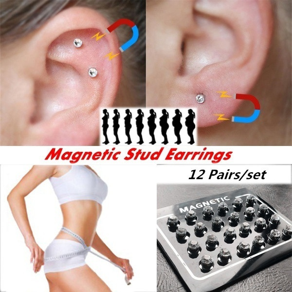 6 Pairs Magnetic Stud Earring for Men Women Round Square CZ Magnet Non  Pierced Clip On Earrings Set 6mm 8mm - AliExpress