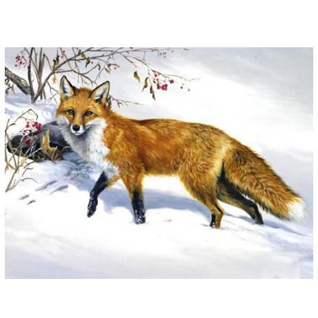 Needlework DIY Diamond Painting Cross Stitch Animal Fox Diamond