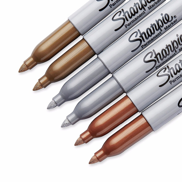 1.0mm Silver Bronze Write Light and Dark Surface Permanent Markers Gold  Sharpie Markers