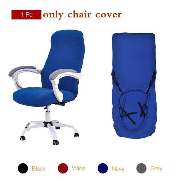 Solid Color Spandex Computer Chair Cover Office Seat Cover Slipcover Removable