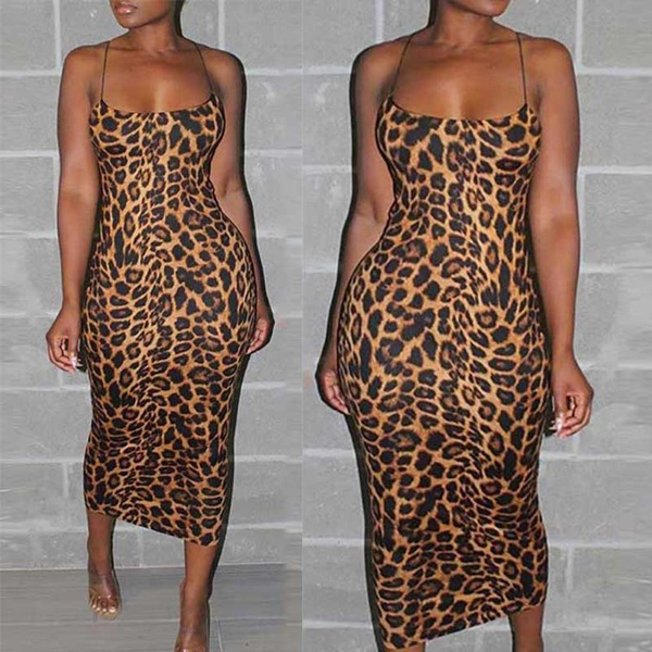 cheetah dress spaghetti strap