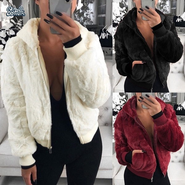 fluffy jacket plus size