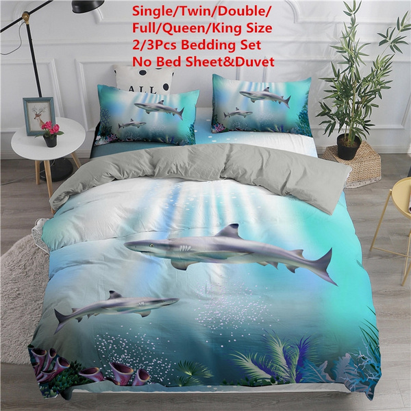 3d Shark Bedding Set For Kids Bedroom, King Size Bed Sets Uk