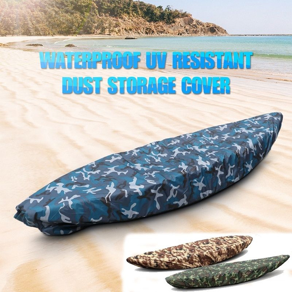 Universal Kayak Cover Canoe Boat Waterproof UV Resistant Dust Cover Shield 