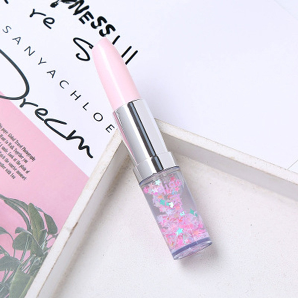 Lipstick Gel Pen Creative Oil Quicksand Colorful Cute Stationary 0.5mm 