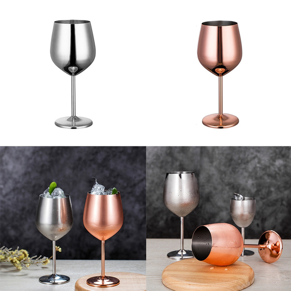 Metal Champagne Flutes Creative Stainless Steel for Wedding Party Red Wine