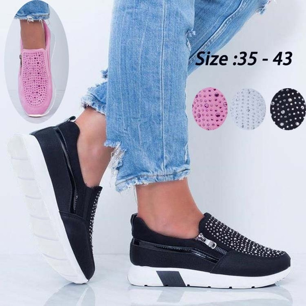Women's Trainers Athletic Shoes Sneakers Bling Bling Shoes Sequins