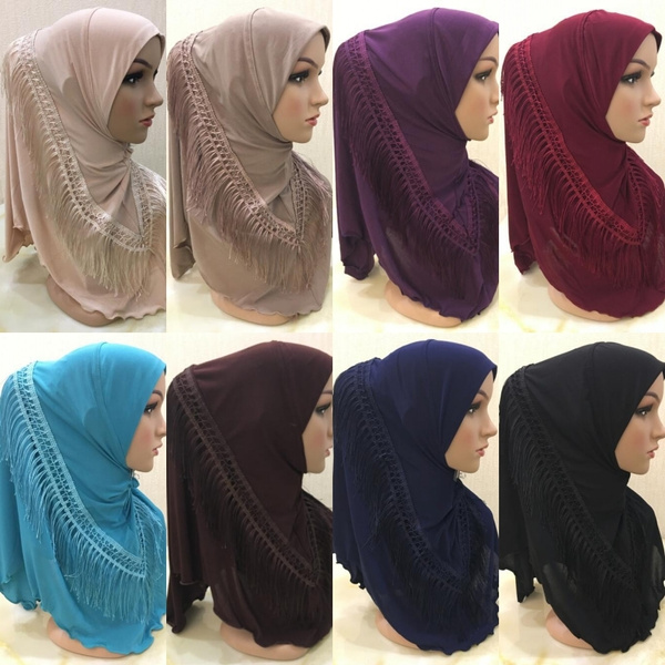 Details about   One Piece Amira Hijab Muslim Kids Girls Caps Mesh Shawl Scarf Headscarf Hats New 