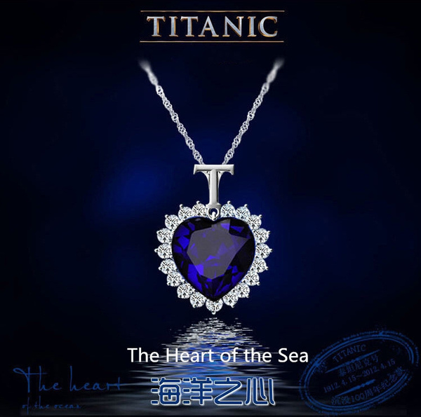 Blue sapphire heart sales necklace titanic