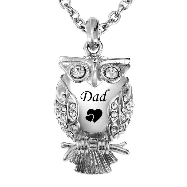 Mom Dad Stainless Steel Urn Necklaces for Women Men Cremation Pendant  Necklace for Memorial Ashes Jewelry Silver | Wish