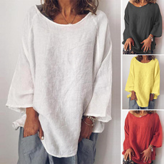 blouse, Plus Size, cottonlinen, long sleeved shirt