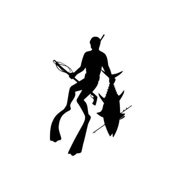 Personalized Diving Fishing Spear Fashion Vinyl Car Stickers