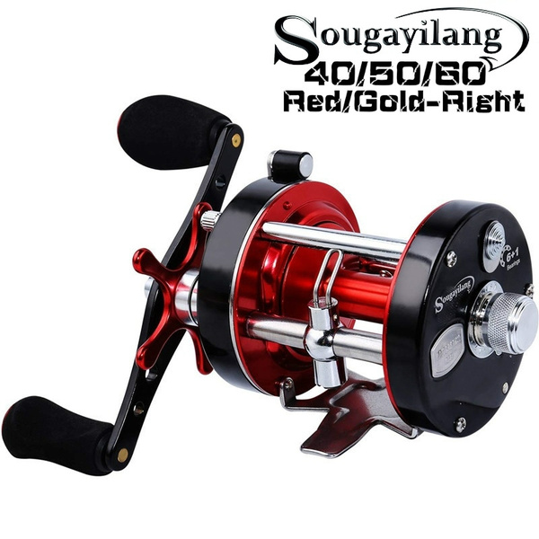 Fishing Reels Round Baitcasting Reel 6+1BB Conventional Reel Reinforced  Metal Body and Supreme Star Drag