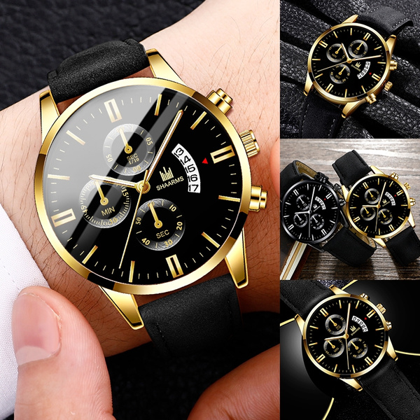 Montre Homme Fashion Men Leather Watches Calendar Quartz Watches Business Casual Watch For Man Clock Birthday Gifts For Men Relojes Hombre